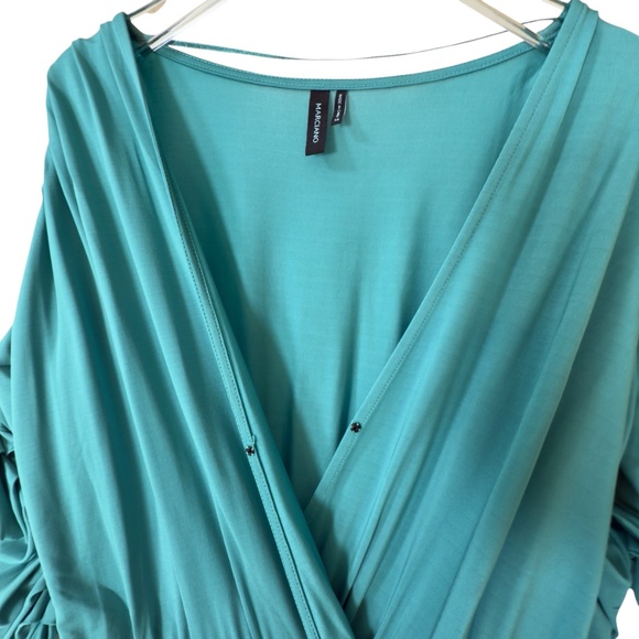 GUESS Marciano Long Draped Sleeves Women's Party/Cocktail Dress Green, Size XS - Picture 4 of 11